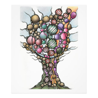 Impression Photo Tapisserie d'art abstrait de l'Arbre de Vie Neurog