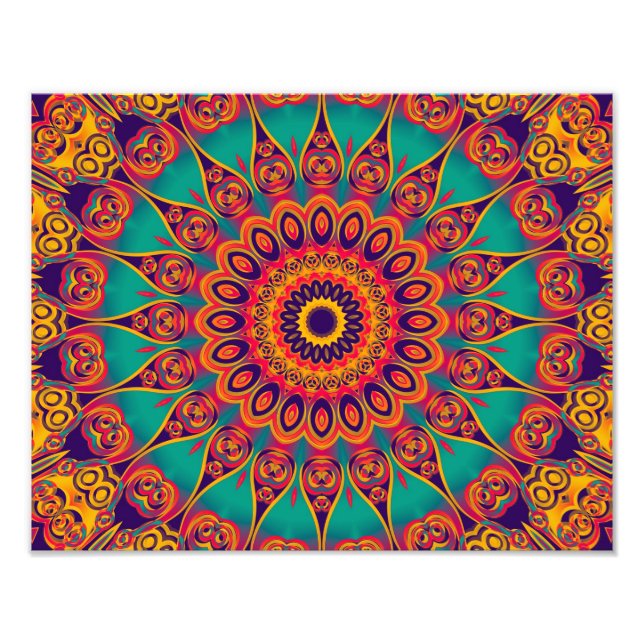 Impression Photo Tattoo Kaleidoscope Fractal (Devant)