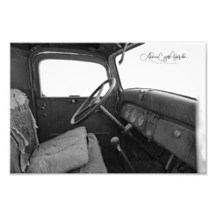 Impression Photo Taxi noir et blanc