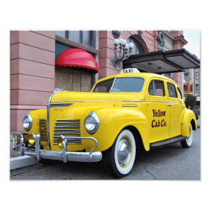 Impression Photo Taxi Plymouth des années 40