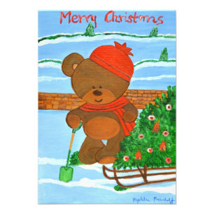 Impression Photo Teddy Christmas print