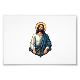 Impression Photo Tee shirt Jésus Ancre Espoir Gravure Vintage 2