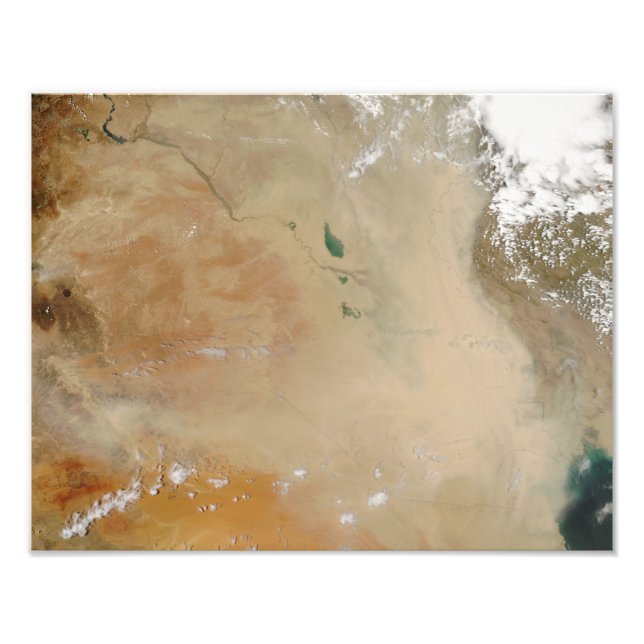Impression Photo Tempête de poussière au Moyen-Orient (Devant)