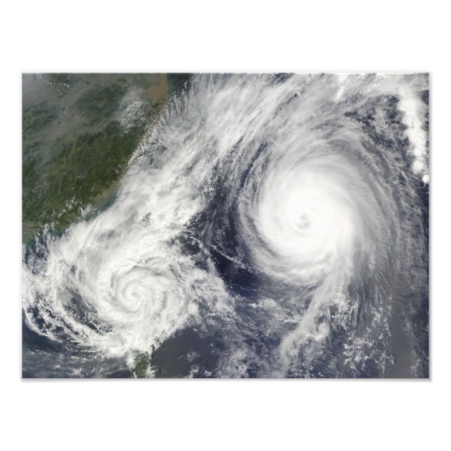Impression Photo Tempête tropicale Parme et Super Typhoon Melor (Devant)