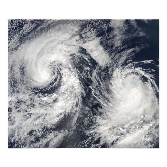 Impression Photo Tempêtes tropicales Boris et Cristina (Devant)