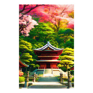 Impression Photo Temple des fleurs de cerisier