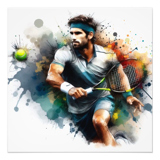 Impression Photo Tennis Player in Action (Devant)
