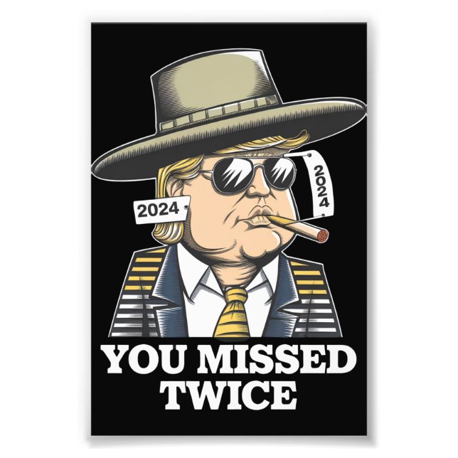 Impression Photo Tentative d'assassinat de Trump Trump 2024 Vous av (Devant)