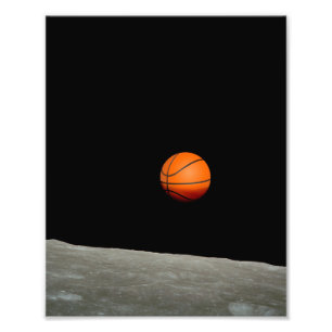 Impression Photo terrain de basket de l'univers lune