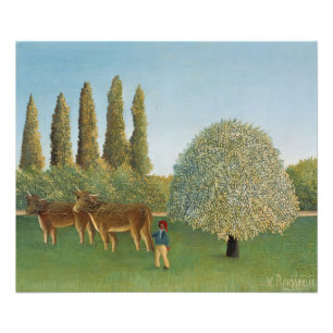 Impression Photo Terre de prairie (Le Pâturage), Henri Rousseau, 19