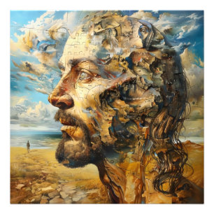 Impression Photo Tête de puzzle surréalisme