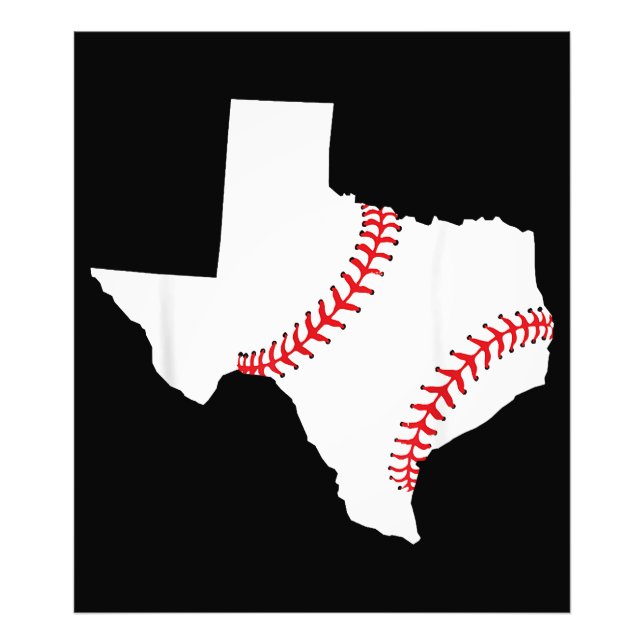 Impression Photo Texas Baseball État drôle Texas Baseball  (Devant)