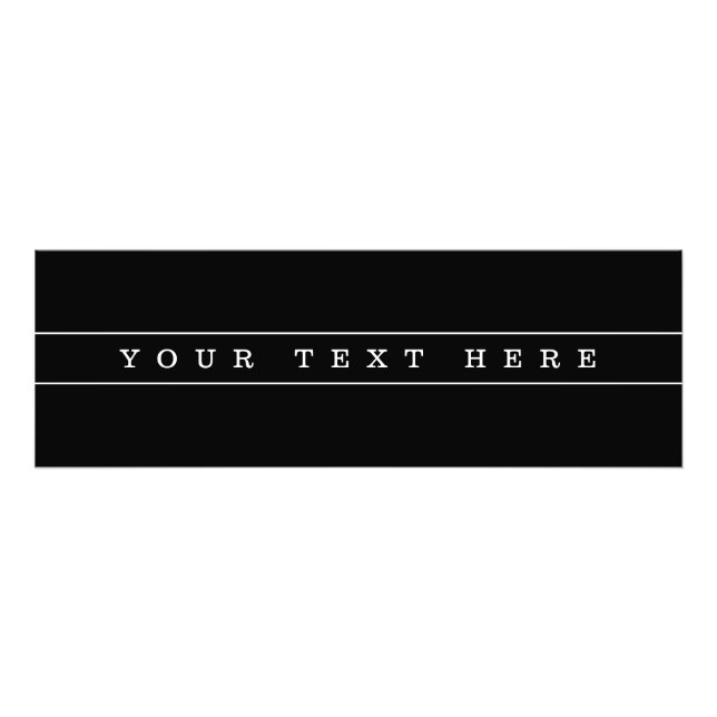 Impression Photo Texte Simple Et Bandes Minces (Devant)