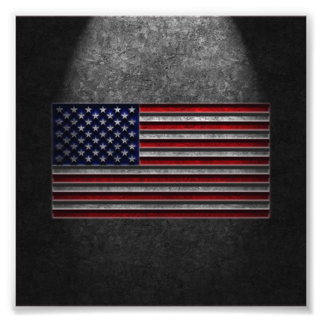 Impression Photo Texture de pierre du drapeau américain (Devant)