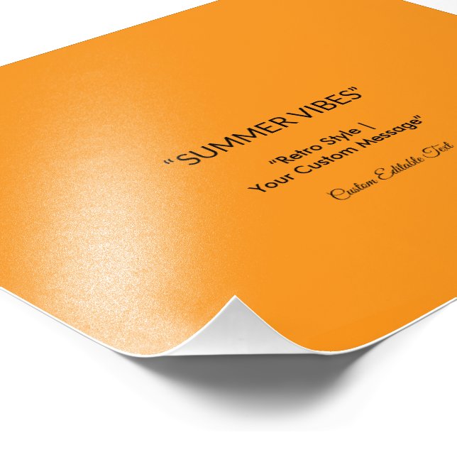 Impression Photo Texture Orange Rétro – Art pour l'ambiance estival (Coin)