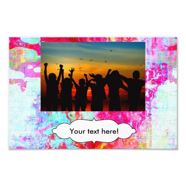 Impression Photo Texture rouge rose (Devant)