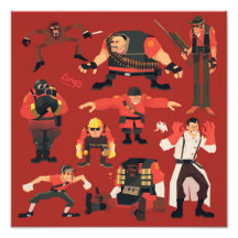 TF2 Mème mercenaires moyen art imprimé