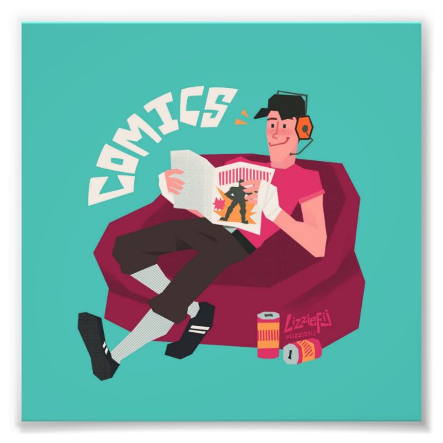 Impression Photo Tf2 Scout bandes dessinées petit art (Devant)