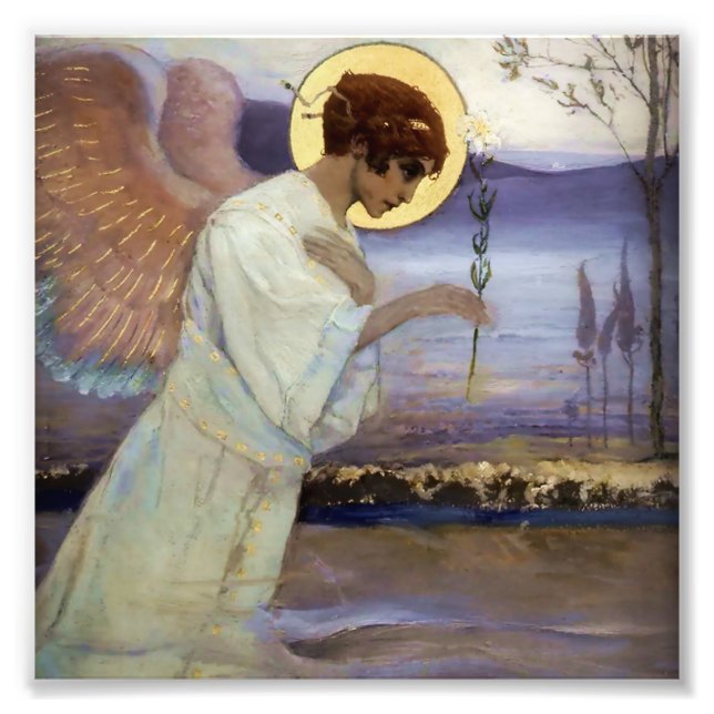 Impression Photo "The Archangel Gabriel" par Mikhail Nesterov (Devant)