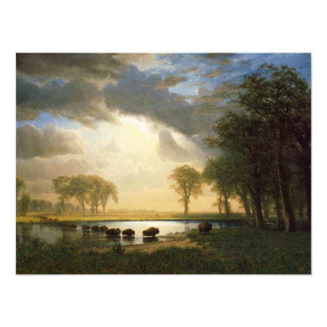 Impression Photo The Buffalo Trail, 1867 par Albert Bierstad (Devant)