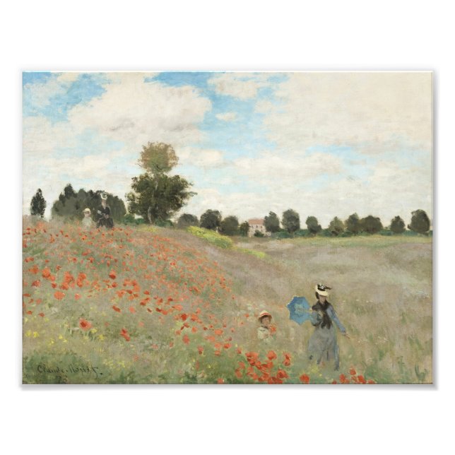 Impression Photo The Poppy Field near Argenteuil by Claude Monet (Devant)
