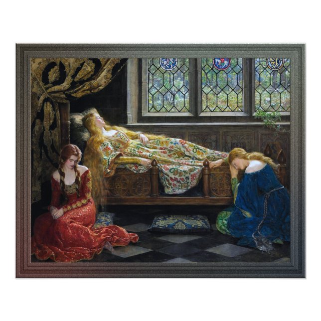 Impression Photo The Sleeping Beauty by John Collier (Devant)