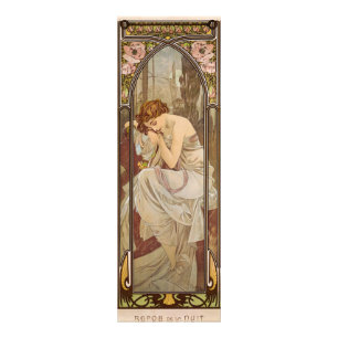 Impression Photo The Times of the Day, Night's Rest, 1899 par Mucha