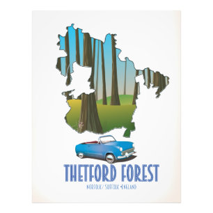 Impression Photo Thetford forest norfolk suffolk england carte