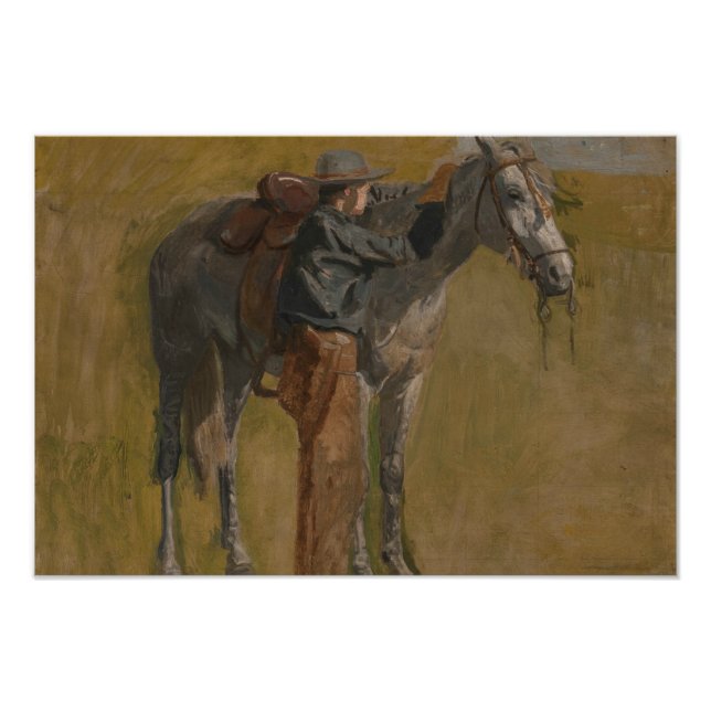 Impression Photo Thomas Eakins - Cowboy : Etudier pour Cowboys (Devant)