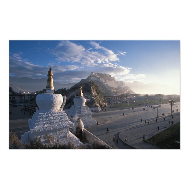 Impression Photo Tibet - Lhasa. Potala au lever du soleil (Devant)