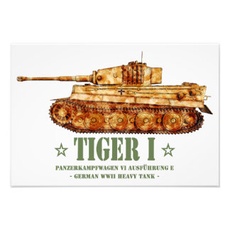 Impression Photo Tiger I World War Deux Allemand Lourd Tank Panzer