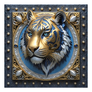 Impression Photo Tigre bleu
