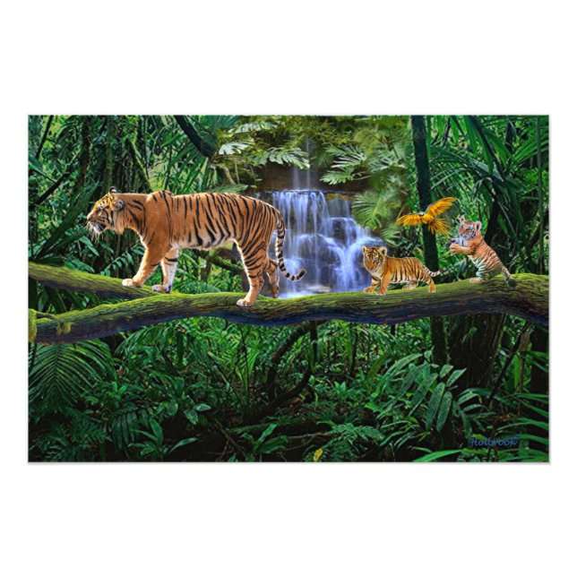 IMPRESSION PHOTO TIGRE ET SES PETITS (Devant)