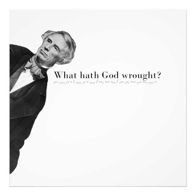 Impression Photo Timeless Morse Code - Qu'Est-Ce Que Dieu A Fait ? (Devant)