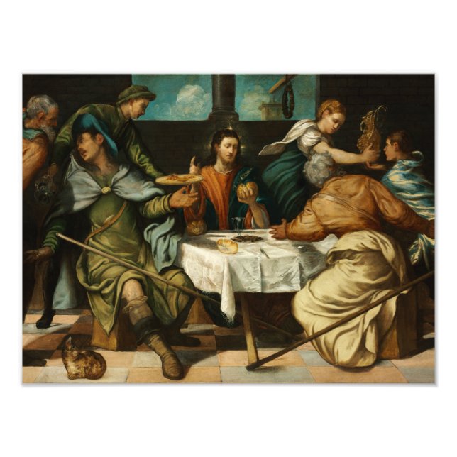 Impression Photo Tintoretto - La Cène à Emmaus (Devant)