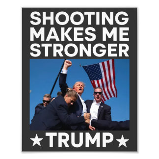 Impression Photo Tir Me Rend Plus Forte Trump Fight Rally Shot