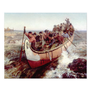 Impression Photo Tirer sur les rapides par Frances Anne Hopkins