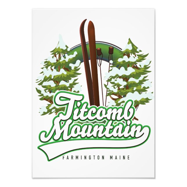 Impression Photo Titcomb Mountain Farmington Maine Ski  (Devant)