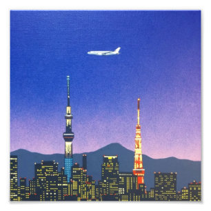 Impression Photo Tokyo Japan Skyline 80s Hiroshi Nagai Art