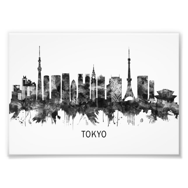 Impression Photo Tokyo Japan Skyline BW (Devant)