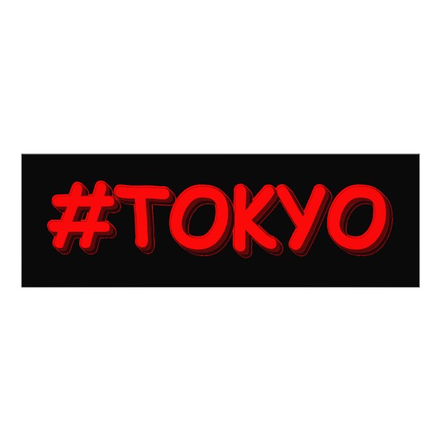 Impression Photo "#Tokyo" Joli Design. Commandez dès maintenant  (Devant)