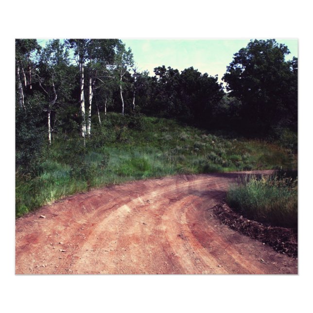 Impression Photo Tombé Une Courbe Dans La Route (Devant)