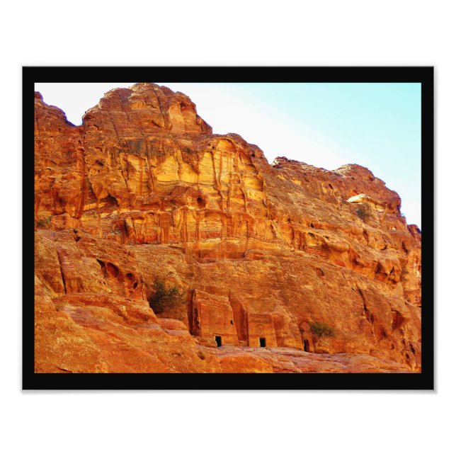 Impression Photo Tombes soufflées à Petra (Devant)