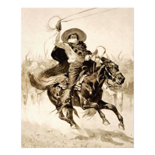 Impression Photo « Toro Toro » Un cow-boy capturant un bouvillon au