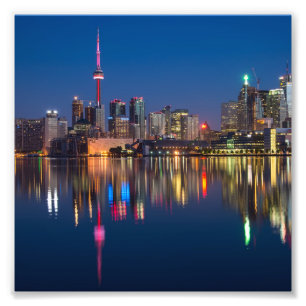 Impression Photo Toronto Canada paysage urbain nocturne