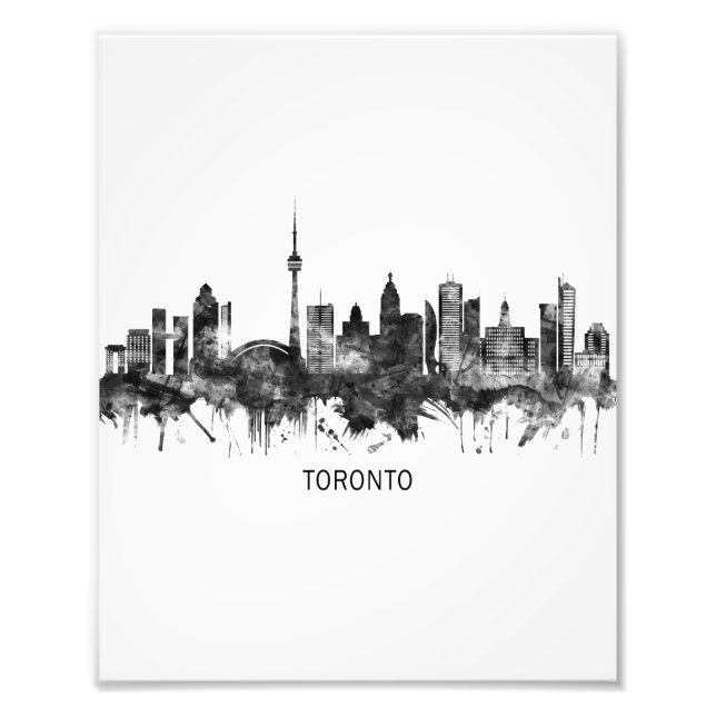 Impression Photo Toronto Canada Skyline BW (Devant)