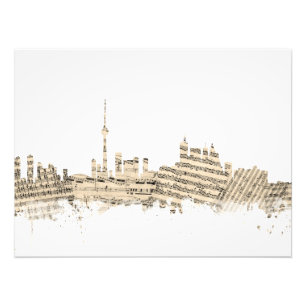 Impression Photo Toronto Canada Skyline Partition Musicale Cité