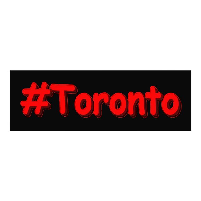 Impression Photo "#Toronto" Joli design. Commandez dès maintenant  (Devant)