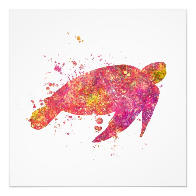 Impression Photo Tortue de Mer Ocean Mer Vie Marine Nature Monde Te (Devant)