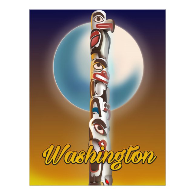 Impression Photo Totem Pole de Washington (Devant)